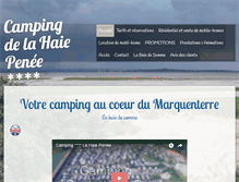 Tablet Screenshot of campinglahaiepenee.com